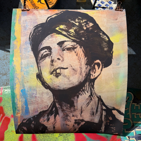 11. PRE-ORDER 'Smoking Boy in Technicolour' David Bromley. High pigment print. Edition of 60.