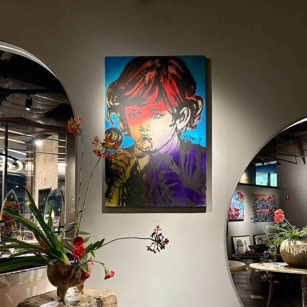 'Bubble Boy II' David Bromley. Acrylic and oil on canvas. 90 x 60cm