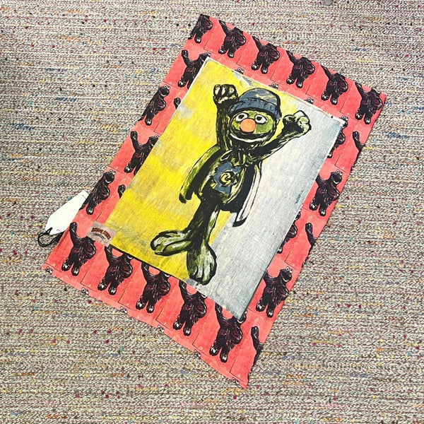 'SUPER GROVER' LINEN TEA TOWEL BY DAVID BROMLEY