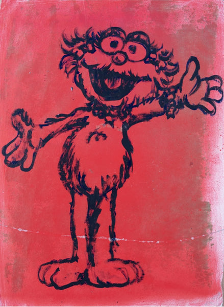 10. 'It's Zoe' Sesame Street x Bromley, Acrylic on handmade paper, 93 x 70cm