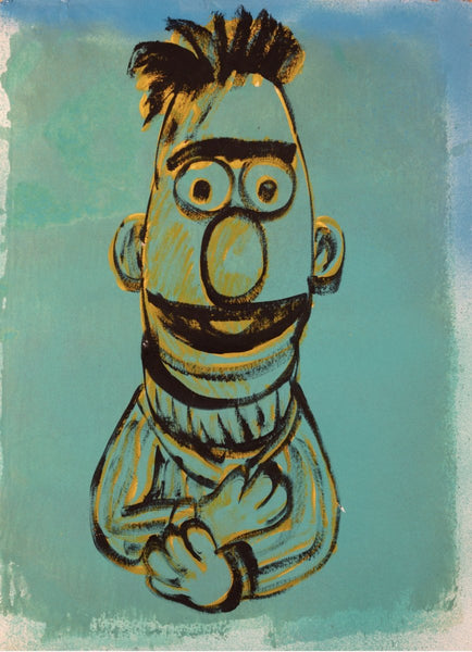 18. 'Bert' Sesame Street x Bromley, Acrylic on handmade paper, 93 x 70cm