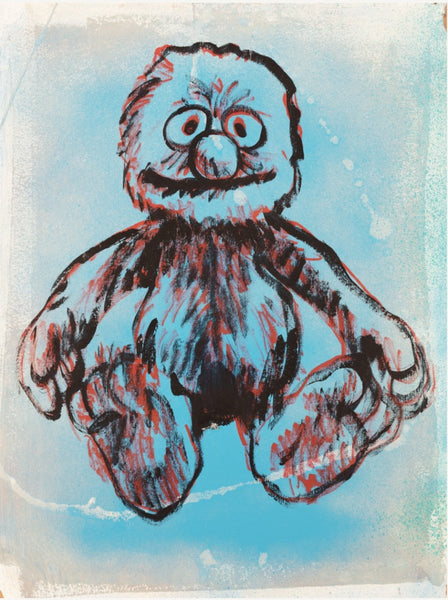 21. 'Grover' Sesame Street x Bromley, Acrylic on handmade paper, 93 x 70cm
