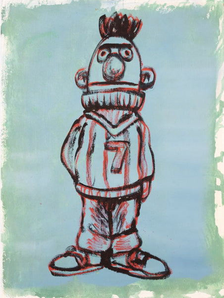 22. 'Bert 7 ' Sesame Street x Bromley, Acrylic on handmade paper, 93 x 70cm