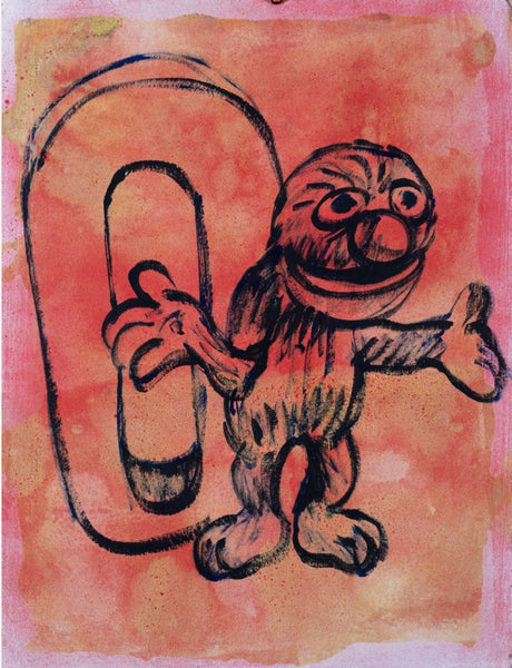 24. 'Grover Zero' Sesame Street x Bromley, Acrylic on handmade paper, 93 x 70cm
