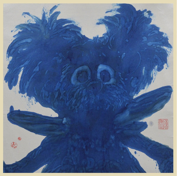 'Abby Cadabby' Datsun Tran. Alcohol ink and gouache on mulberry paper. 69 x 69cm