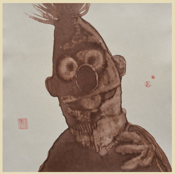 'Bert' Datsun Tran. Alcohol ink and gouache on mulberry paper. 68 x 68cm