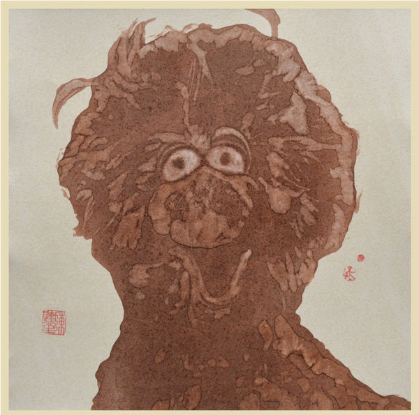 'Big Bird' Datsun Tran. Alcohol ink and gouache on mulberry paper. 68 x 68cm