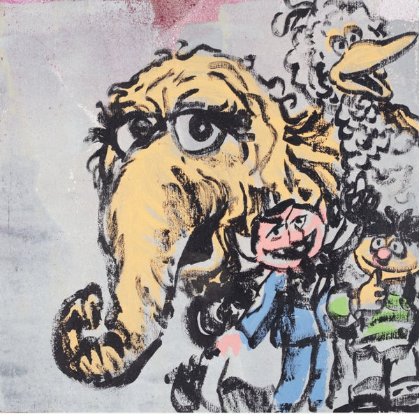 59. 'Sesame Street Crew' Sesame Street x Bromley, Acrylic on timber in hand made frame. 78.5 x 78.5cm