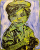 'Smoking Boy'. David Bromley. Acrylic on canvas. 100cm x 80cm.