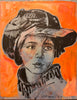 'Thinking Boy'. David Bromley. Acrylic on canvas 100cm x 80cm