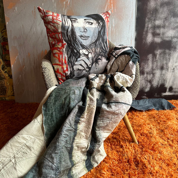 *PRE ORDER* 'Rosie' Cotton Velvet Cushion by Bromley Studio. 60 x 60cm