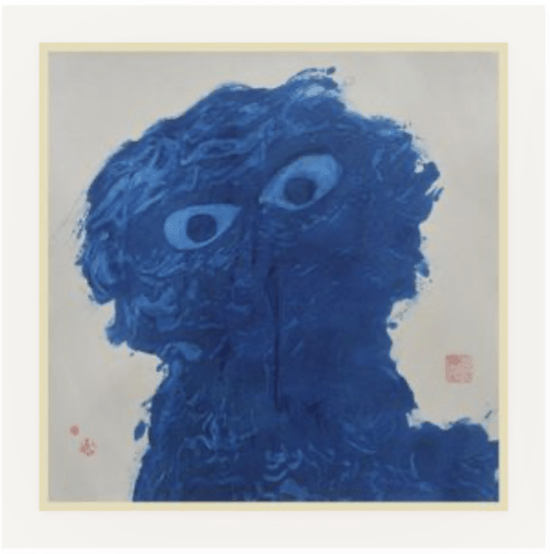 'Oscar' Datsun Tran. Alcohol ink and gouache on mulberry paper. 69 x 69cm