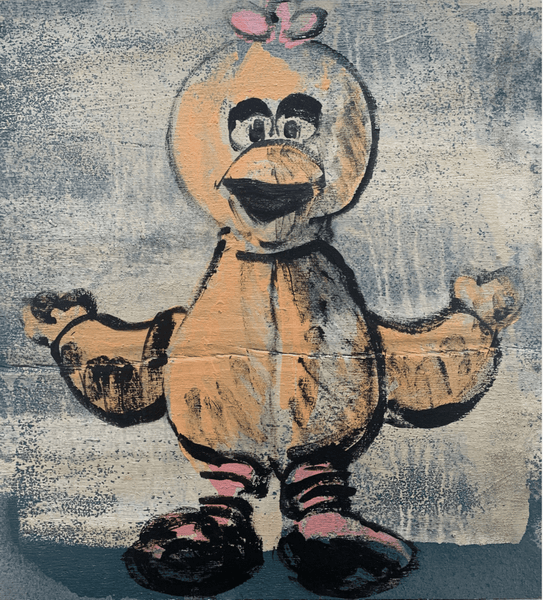 86. 'Big Bird' Sesame Street x Bromley, Acrylic on timber in hand made frame. 78.5 x 78.5cm