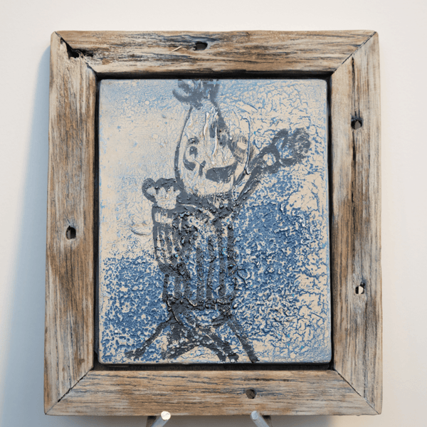 44. 'Bert IV' Sesame Street x Bromley, Acrylic on canvas with a varnish wash in timber frame. 33 x 24cm