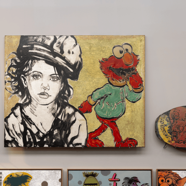 17. 'Every Day A Sunday' Sesame Street x Bromley, Acrylic on canvas with gold leaf gilding, 120 x 150cm