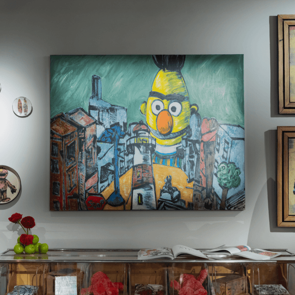 70. 'Bert's Tiny Town' Sesame Street x Bromley,  Acrylic on canvas. 120 x 150cm