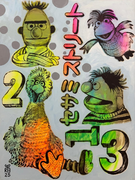 'Serie 1' GORE. Acrylic on board, framed in timber. 120 x 90cm