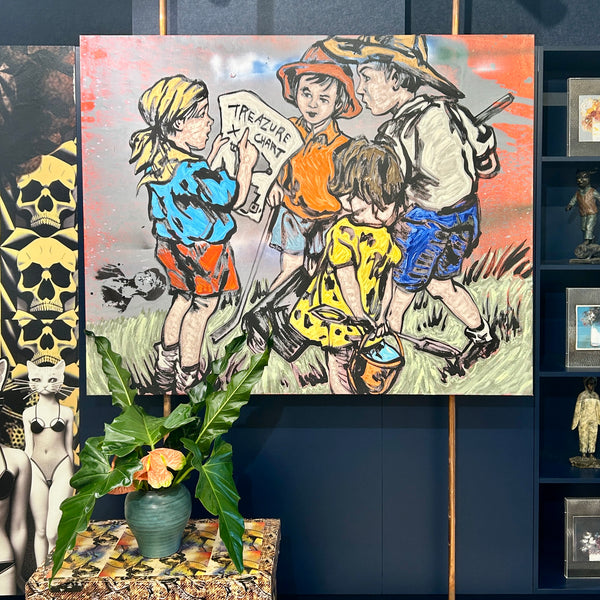 'Treasure Chart' David Bromley. Acrylic on canvas. 120 x 150cm