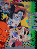 ‘Love/Hate’ Gorè. Mixed media and acrylic on timber. 120 x 90cm (125 x 95cm frame size).