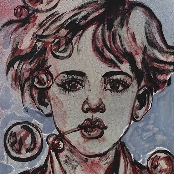 'Without A Teacher' David Bromley. Acrylic and oil on canvas. 120 x 90cm