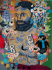 ‘Hola’ Gorè. Mixed media and acrylic on timber.  120 x 90cm (135 x 105cm frame size).