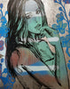 'Jessica' David Bromley. acrylic and silver leaf on canvas,150 x 120cm.