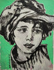 'Thinking Boy' David Bromley. Acrylic on linen. 53cm x 41.5cm.