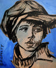 'Thinking Boy' David Bromley. Acrylic on linen. 46cm x 38cm.