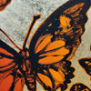 'Sunset Butterflies' David Bromley. Acrylic on canvas with gold leaf gilding. 90cm x 120cm.