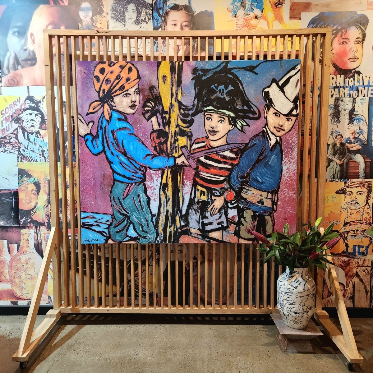 'Pirate Play', David Bromley, Acrylic on canvas, 150cm x 180cm