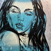 'Ally' David Bromley. Acrylic on canvas with silver leaf gilding. 90cm x 60