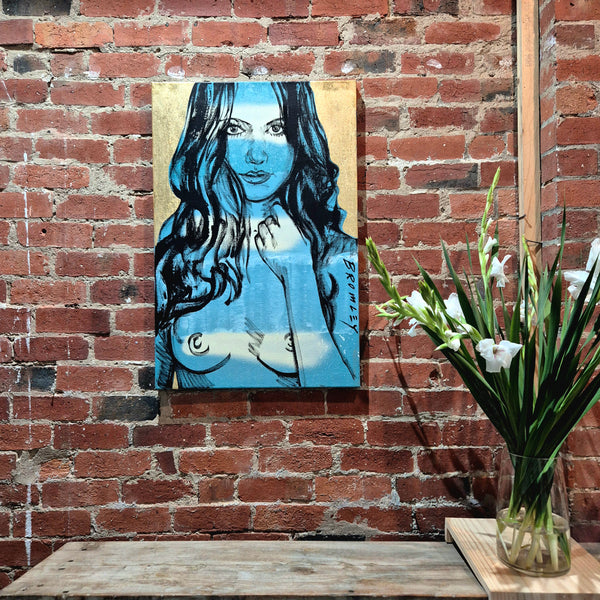 'Pania Rose' David Bromley. Acrylic on canvas with gold leaf gilding
