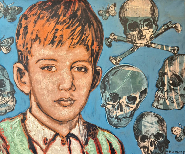 Boy with Skulls