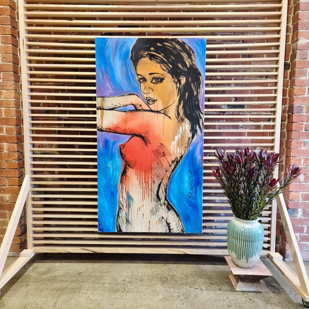 'Mimi'. David Bromley. Acrylic on canvas. 180cm x 100cm