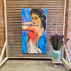 'Mimi'. David Bromley. Acrylic on canvas. 180cm x 100cm