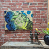 'Bath time' David Bromley, Acrylic on Canvas with Gold leaf Gilding, 90cm x 60cm