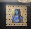 'Ally' David Bromley, Acrylic on canvas with gold leaf gilding, 150cm x 120cm