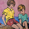 On The Fence, David Bromley, acrylic on canvas 120cm x 180cm