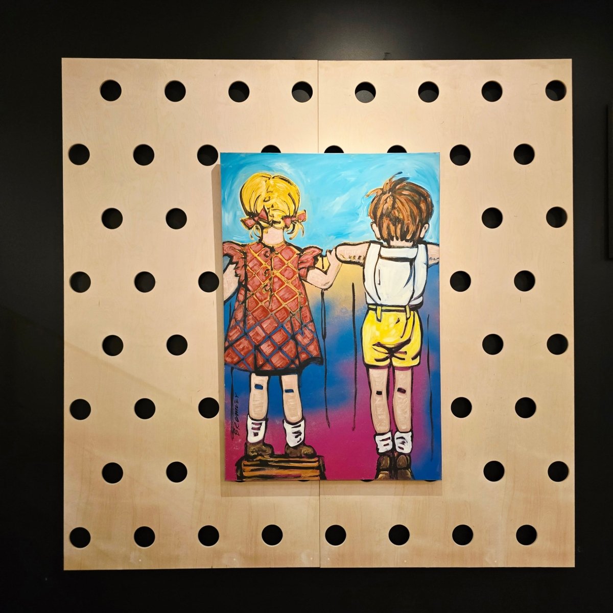 'Over the Fence' David Bromley, Acrylic on Canvas, 150cm x 100cm