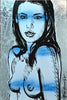 'Kate' David Bromley. Acrylic on canvas with silver leaf gilding. 90cm x 60cm
