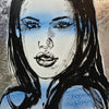 'Kate' David Bromley. Acrylic on canvas with silver leaf gilding. 90cm x 60cm