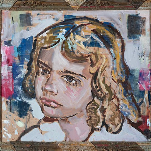 'With A Plan' David Bromley. Acrylic and oil on board. 104 x 120cm (frame size 124 x 135cm)
