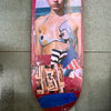8. 'Hey, Mickey' David Bromley customised skateboard deck. 89 x 23cm