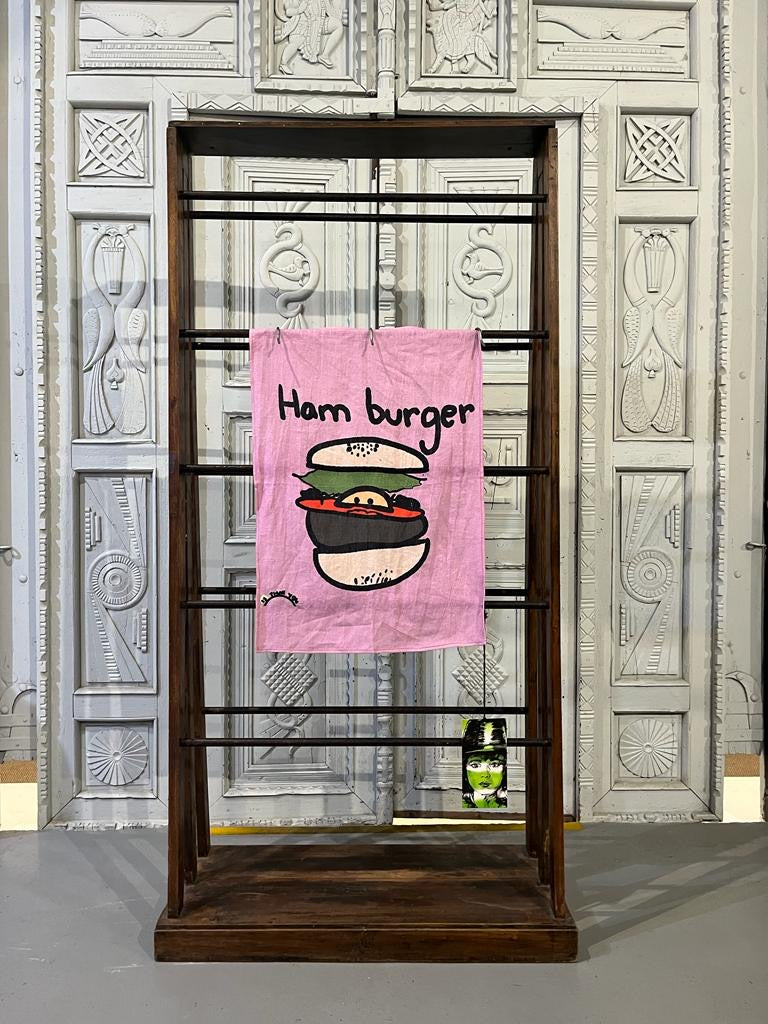 'Ham Burger' Tea Towel IS THAT YOU by Wen Bromley