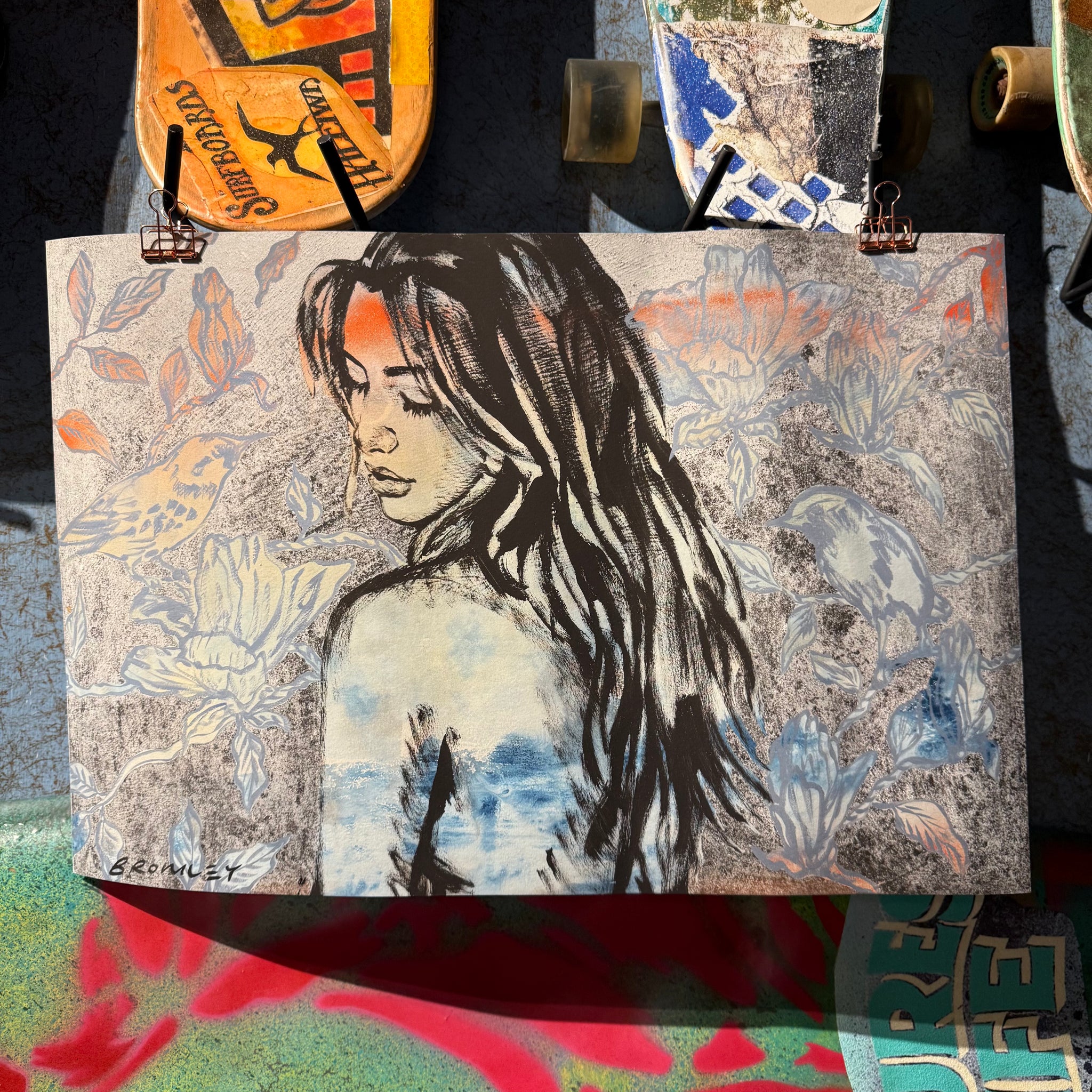 36. PRE-ORDER 'Jessica with Magnolias II' David Bromley. High pigment print. Edition of 60.
