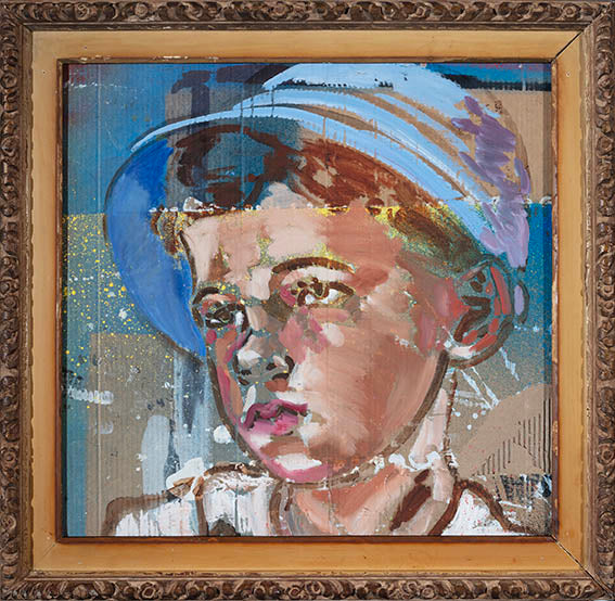 'The Individual' David Bromley. Acrylic and oil on card. 71 x 74cm (frame size 88 x 92cm)