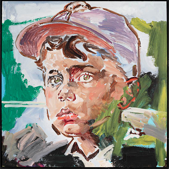 'Rebellious Kids II' David Bromley. Acrylic and oil on board. 92 x 92cm (frame size 94 x 94cm)