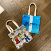 'Over The Fence With Blooms' Mini Cotton Canvas Tote by Bromley Studio