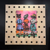 '3 Girls over the fence' David Bromley. Acrylic on canvas. 150cm x 120cm.