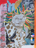 ‘Por que tanto odio’ Gorè. Mixed media and acrylic on timber. 120 x 90cm (135 x 105cm frame size).
